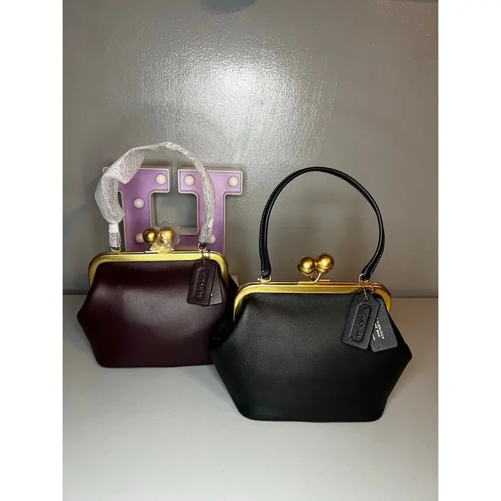 Coach Kisslock Frame Bag 16 - Black Currant - Picture 9 of 9